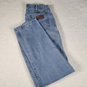 Wrangler 47MWZ Cowboy Cut Mens 35x36 Blue Medium Wash Regular Fit Straight Jeans